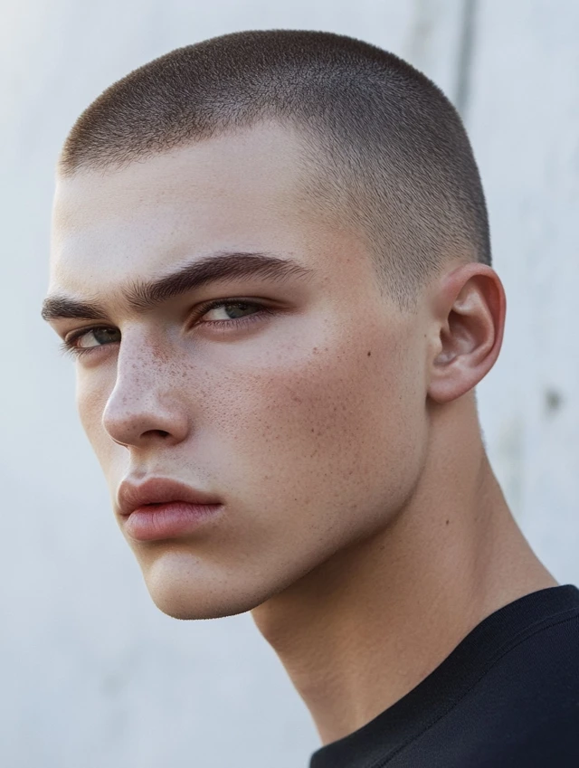 Young man with a Buzz Crew Cut