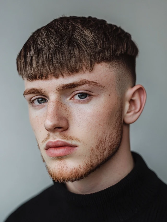 Crew Cut with Fringe worn by a young guy