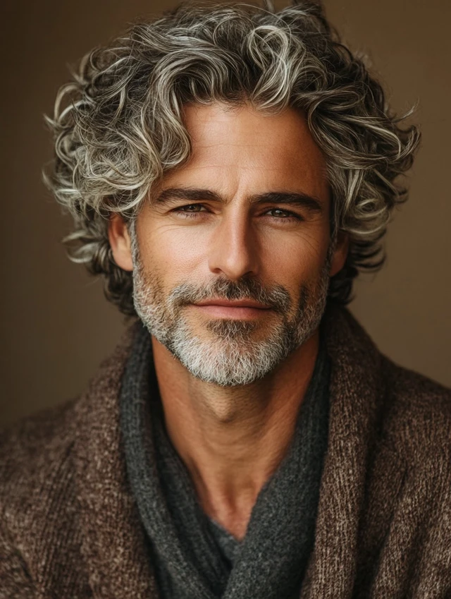 A man over 50 with a deep wave hairstyle