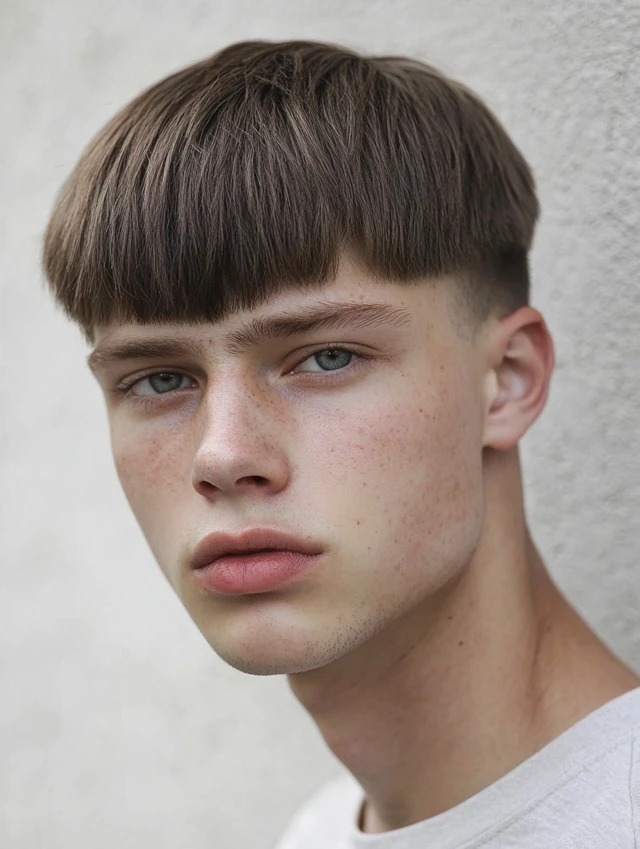 Young male with an Edgar Skin Fade