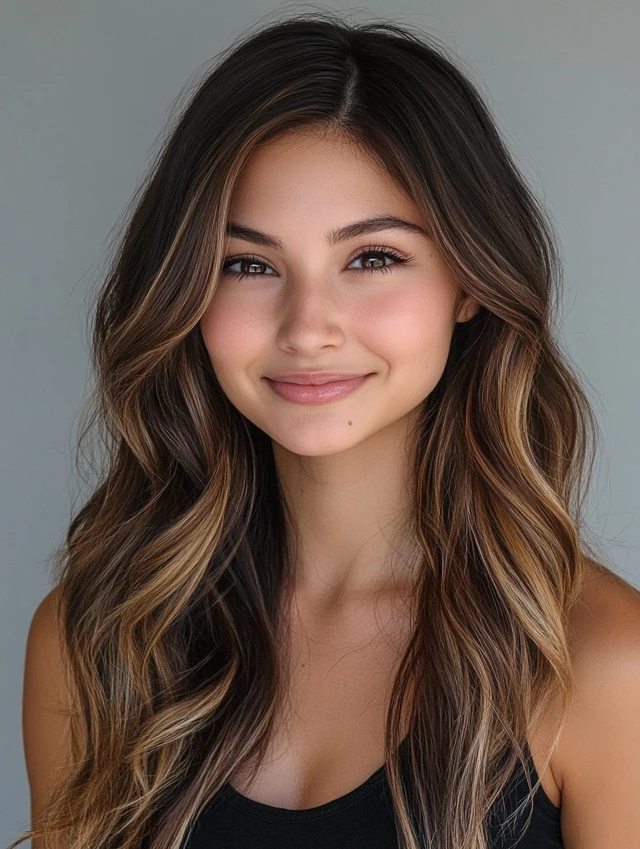 Woman with Mocha Balayage