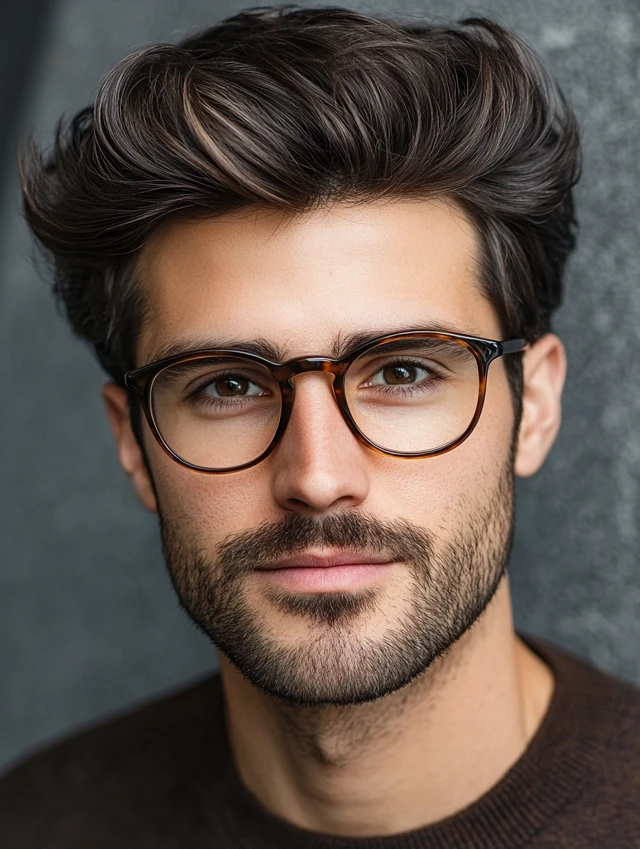 A man over 40 with a modern comb over