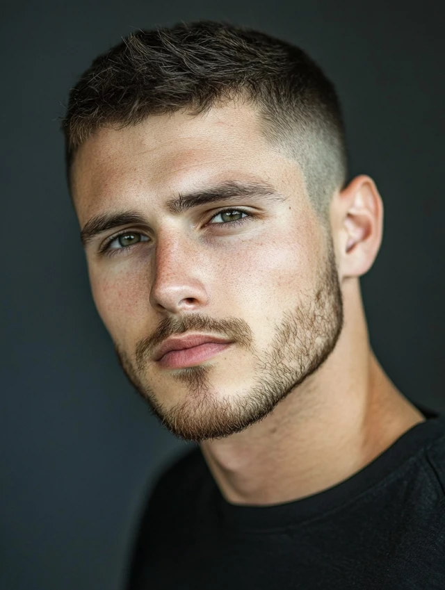 Young man with a Modern Crew Cut