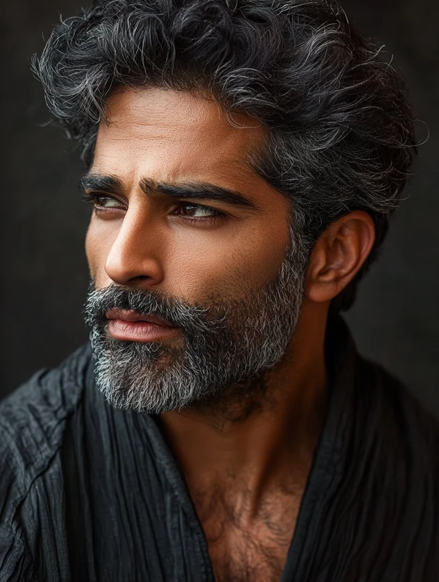 A man over 40 with a short textured fringe