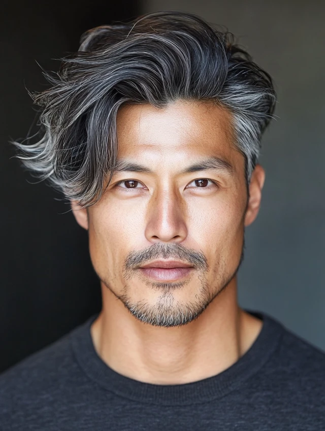 A man over 40 with a textured waves hairstyle